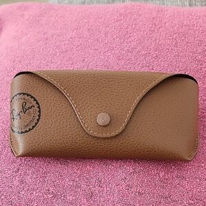Ray-Ban Tan Leather Eyewear Case